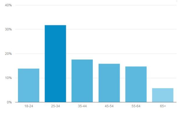 Google Analytics, Age Mix, HikingLady