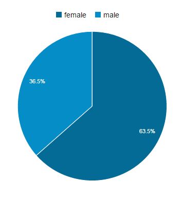 Google Analytics, Gender Mix, HikingLady