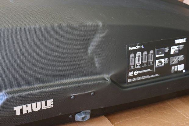 The Thule Force XT L Roof Box - it survived being smashed by an 800 pound safe in the delivery truck!