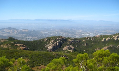 View looking north from Sandstone Peak, California