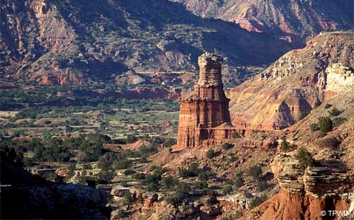 Lighthouse Rock at Palo Duro Canyon State Park, Texas. 