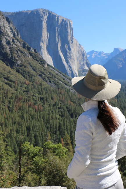 Hiking Lady wearing Adventure Apparel!